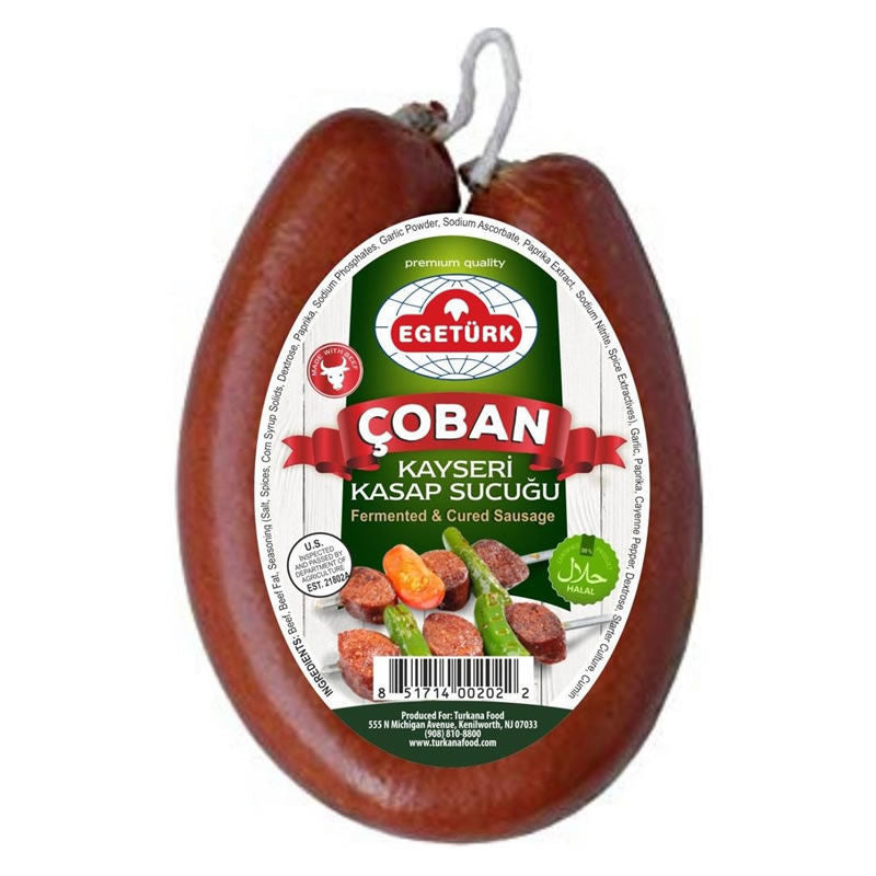 EGETÜRK Kayseri Sucuk (Kurutulmuş Dana Sosis) 1lb