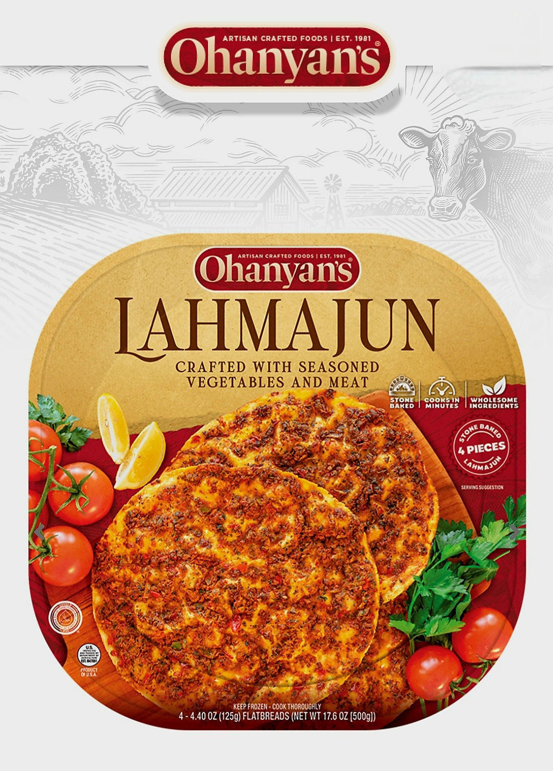 Ohanyan hand made Lahmacun 4 pcx125g (500g)