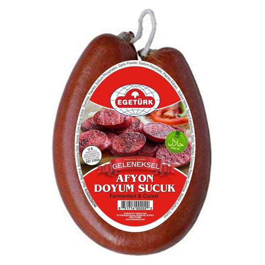 EGETURK Afyon Sucuk (Dried Beef Sausage) 1lb