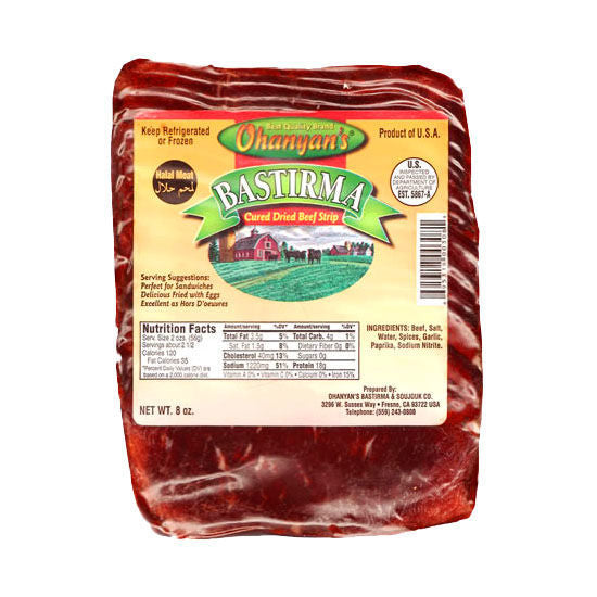 OHANYAN's Sliced Pastirma (Lean) 8oz