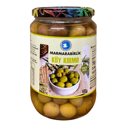 MARMARABIRLIK Village Style Cracked Green Olives 400g