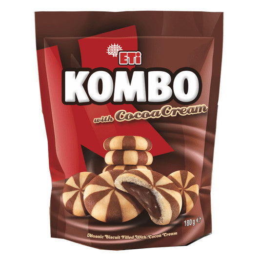 ETI Kombo Chocolate Filled Biscuits 180g