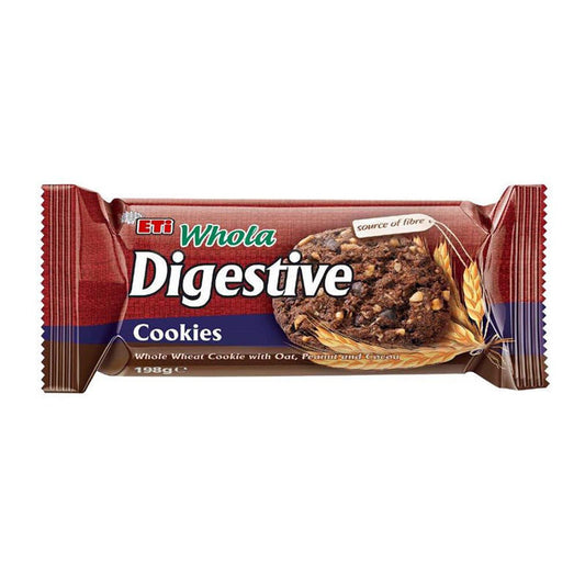 ETI Whola Digestive Cocoa Cookies w/ Peanuts 198g