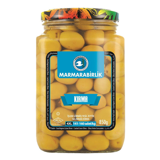 MARMARABIRLIK Cracked Green Olives 4XL 850g