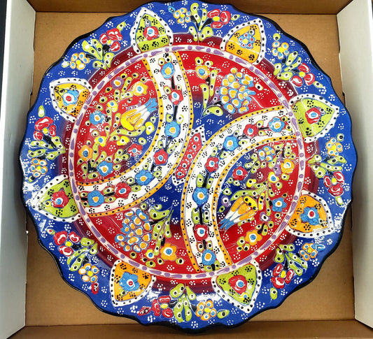 Turkish Hand made ceramic plates  30cm