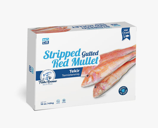 Stripped Red Mullet  (tekir) wild caught gutted ,1 lb