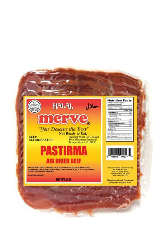 MERVE HALAL BEEF PASTRAMI Kayseri Style Pastirma 8 oz
