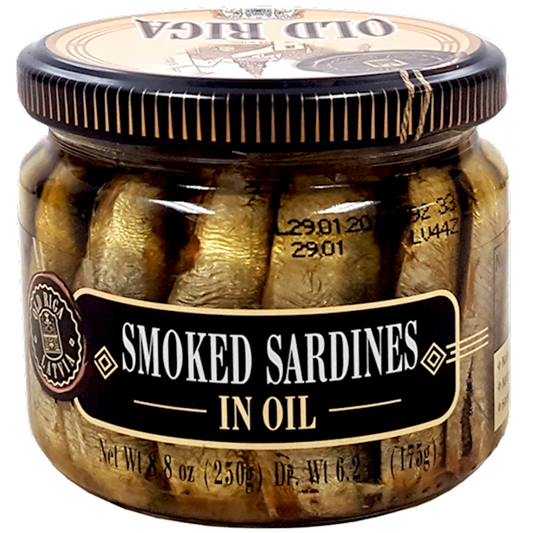 SMOKED SARDINES IN OIL (GLASS JAR) 250G
