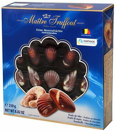 BELGIUM TRUFFOUT ASSORTED PRALINES SEASHELLS BLUE 250G