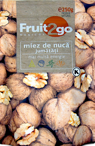 WALNUT KERNELS HALVES FRUIT 2 GO 250G
