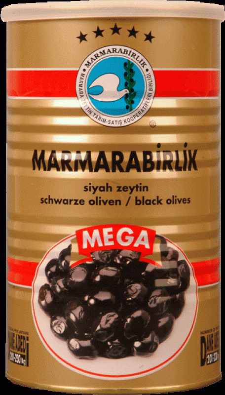 MARMARABIRLIK Black Olives MEGA 800g