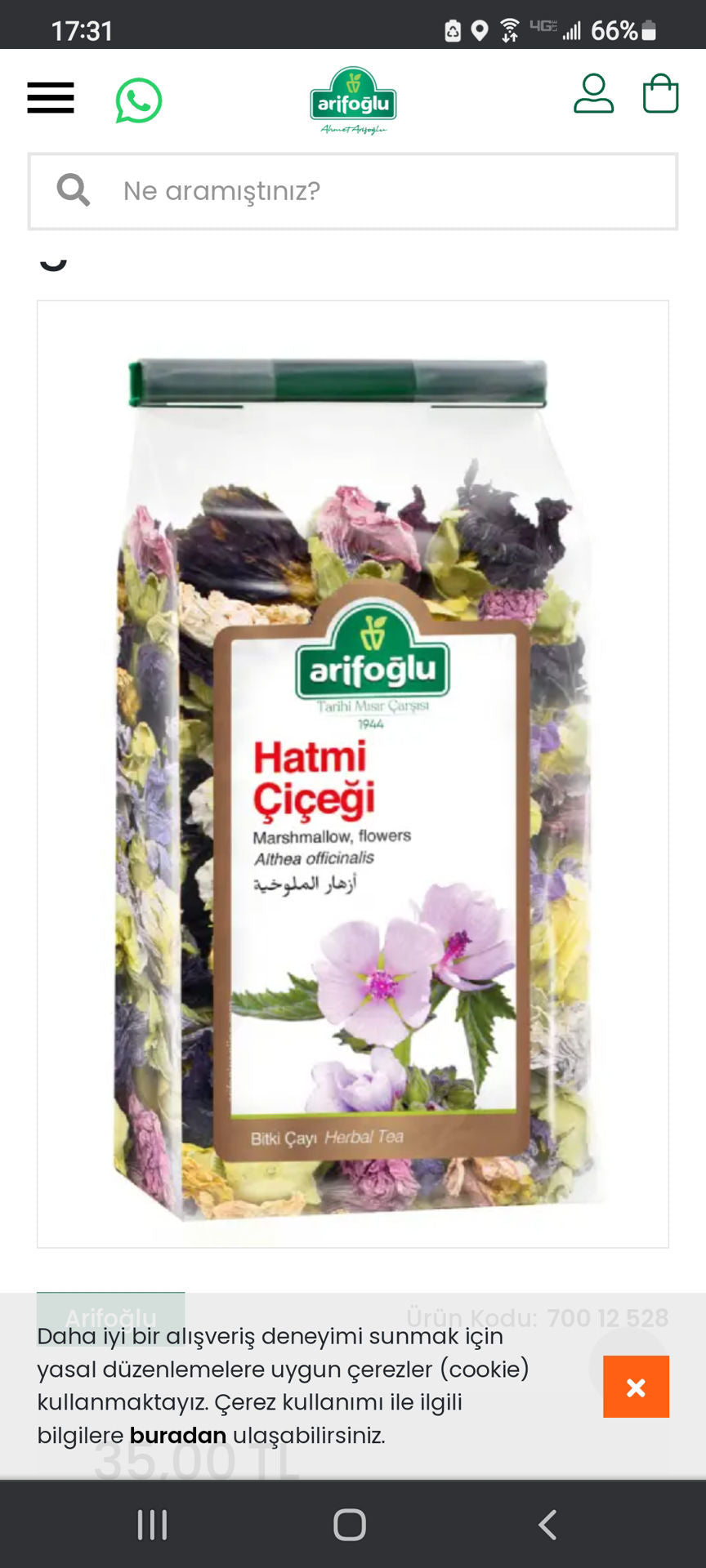 ARIFOGLU HATMI CICEGI 40G