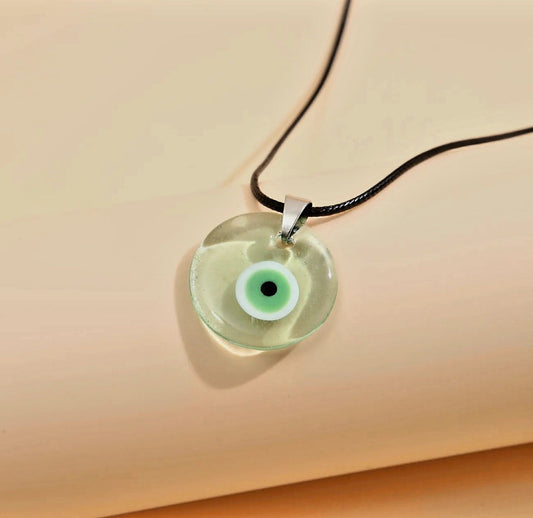 Evil Eye Necklace  Pendant Necklace Turkish Green Glass Unique Design Fashion Necklace
