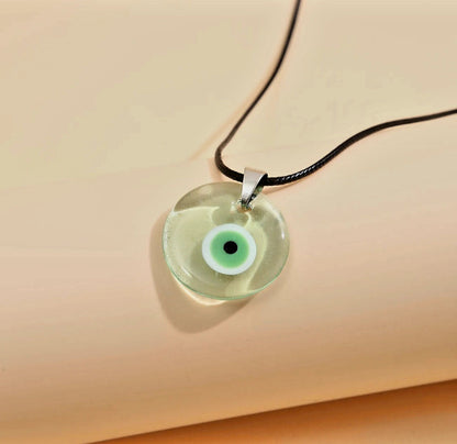 Evil Eye Necklace  Pendant Necklace Turkish Green Glass Unique Design Fashion Necklace