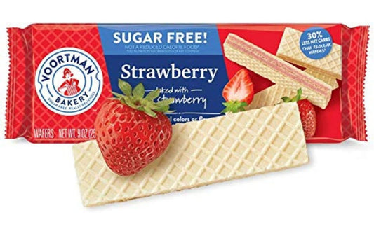 voortman sugar free strawberry wafer cookies 255 grams