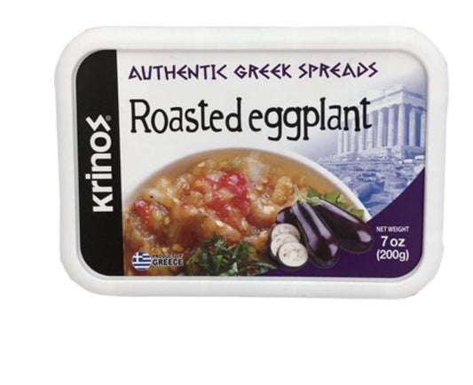 KRINOS Greek Roasted Eggplant Spread  7oz tub