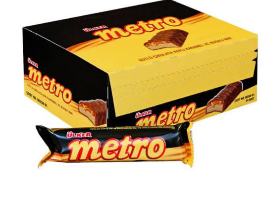 Ülker Metro Milk Chocolate Coated Caramel and Nugal? Bar  36 G