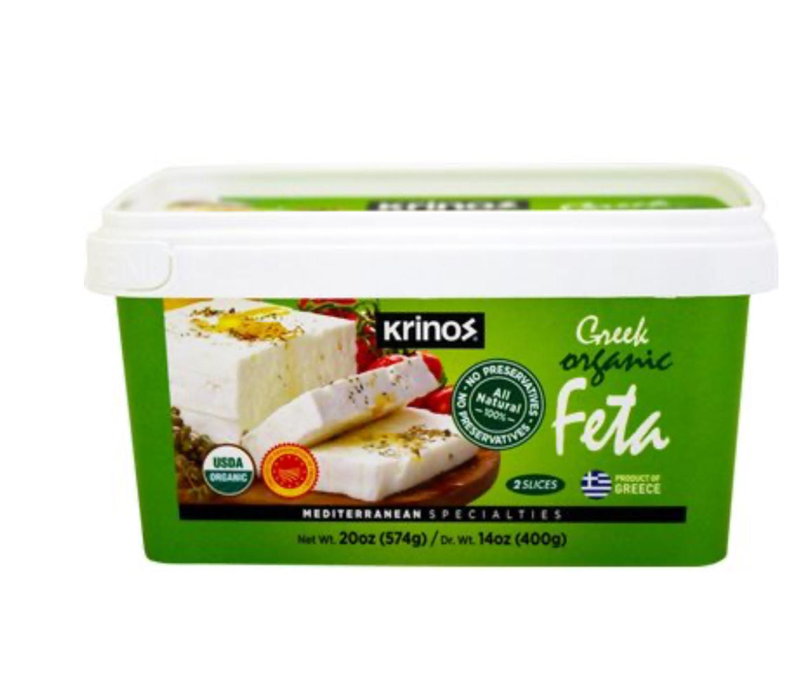 KRINOS Greek Organic Feta Cheese  400g