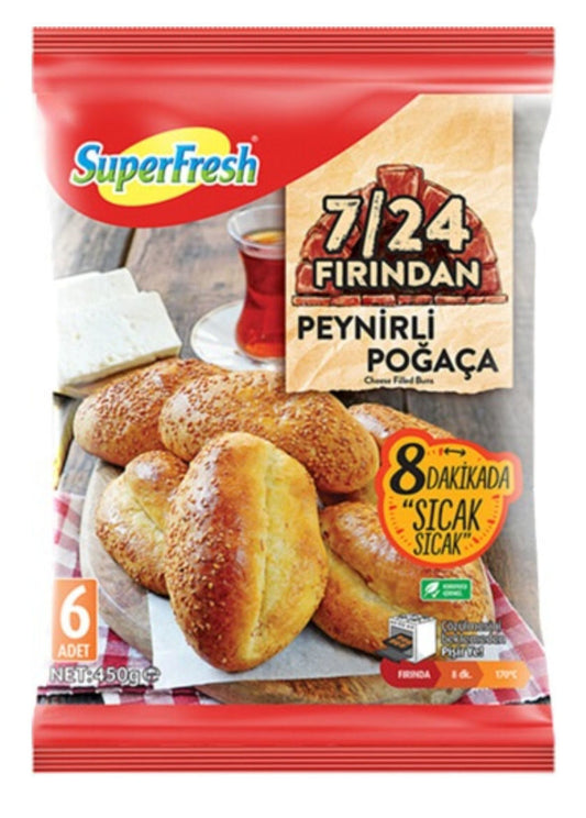 Süper taze feta peynirli pogaca 6 adet (450g)