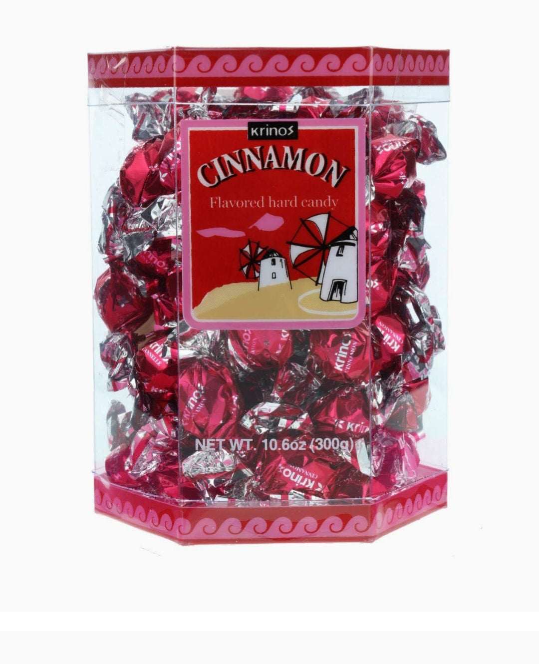 Krinos Ouzo Flavored Cinnamon Hard Candy, 10.6 oz (300g)