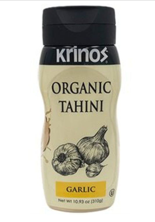 KRINOS Organic Garlic Tahini 10.93oz squeeze bottle