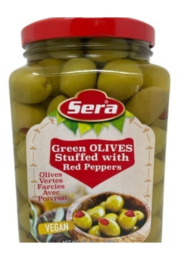 SERA  Green Olives With Red Peppers 1600g