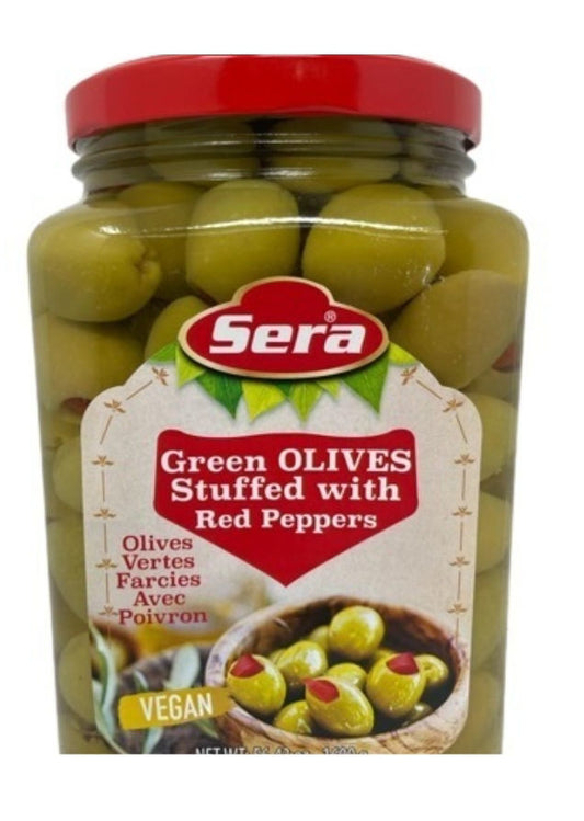 SERA  Green Olives With Red Peppers 1600g