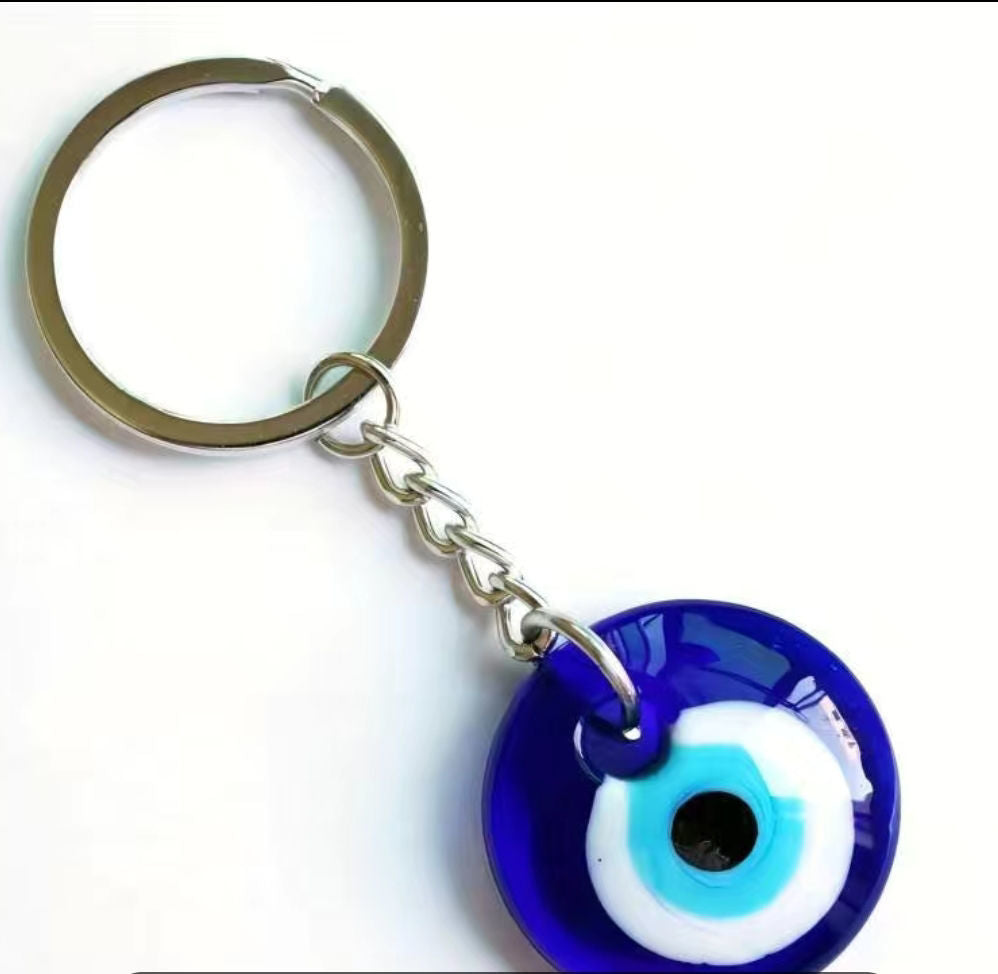 Glass Blue Eyes Pendant Chain Key Chain Pendant Greek And Turkish Devil's Eye Jewelry