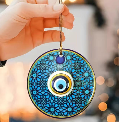 Turkish Blue Eyes Pendant  Eye Blue Glass
