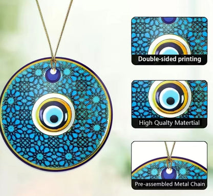 Turkish Blue Eyes Pendant  Eye Blue Glass