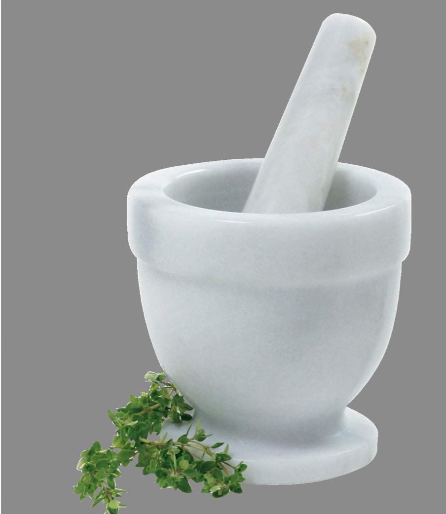MARBLE MORTAR AND PESTLE (Granit havan ) 11cm x 7.5cm