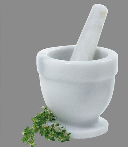MARBLE MORTAR AND PESTLE (Granit havan ) 11cm x 7.5cm