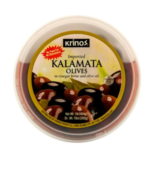 KRINOS Greek Kalamata Black Olives  454g 1lb