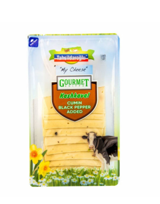 Tahsildaroglu  Cumin&Black pepper sliced kashkaval cheese 200g cheese