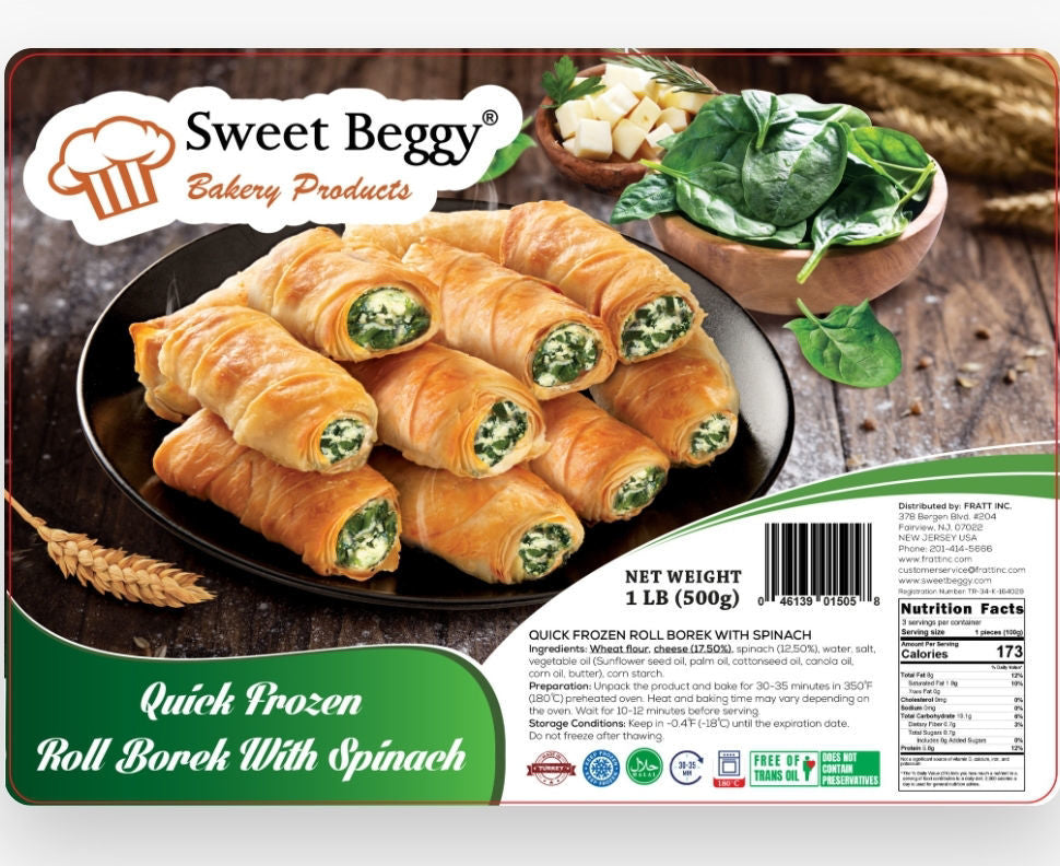 Ispanaklı Peynirli Rulo Börek 500gr