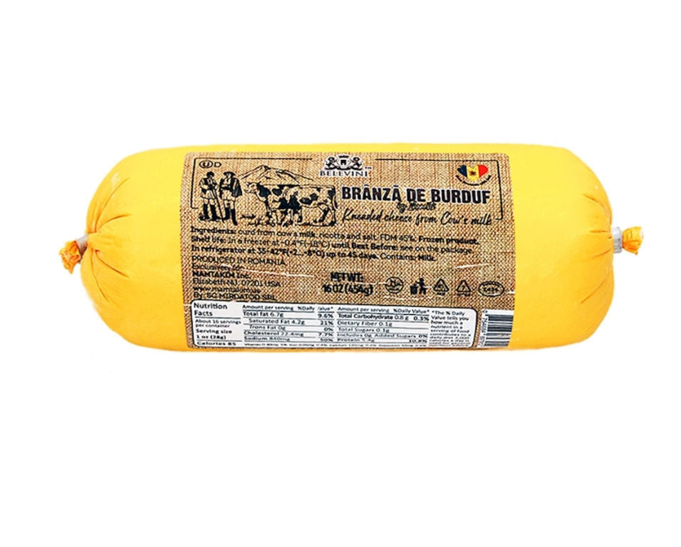BELEVINI ROMANIAN Kneaded cheese BRANZA DE BURDUF IBANESTI from cow's milk 450g