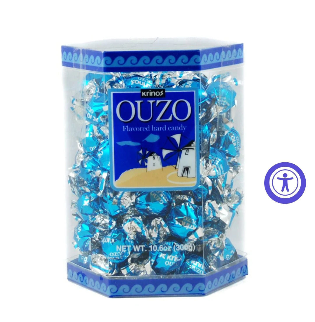 Krinos Ouzo Flavored Hard Candy, 10.6 oz (300g)