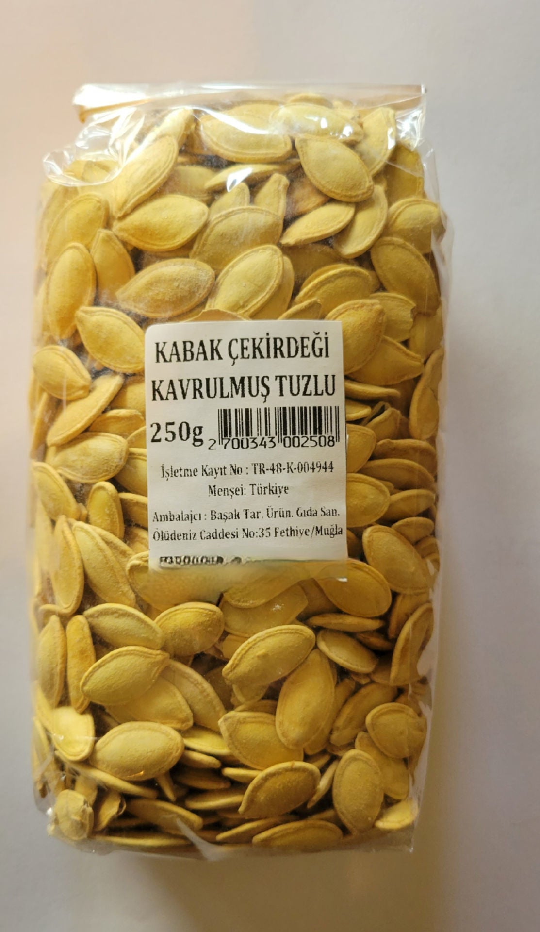 Türkiye'den ithal tuzlu kabak çekirdeği 250g