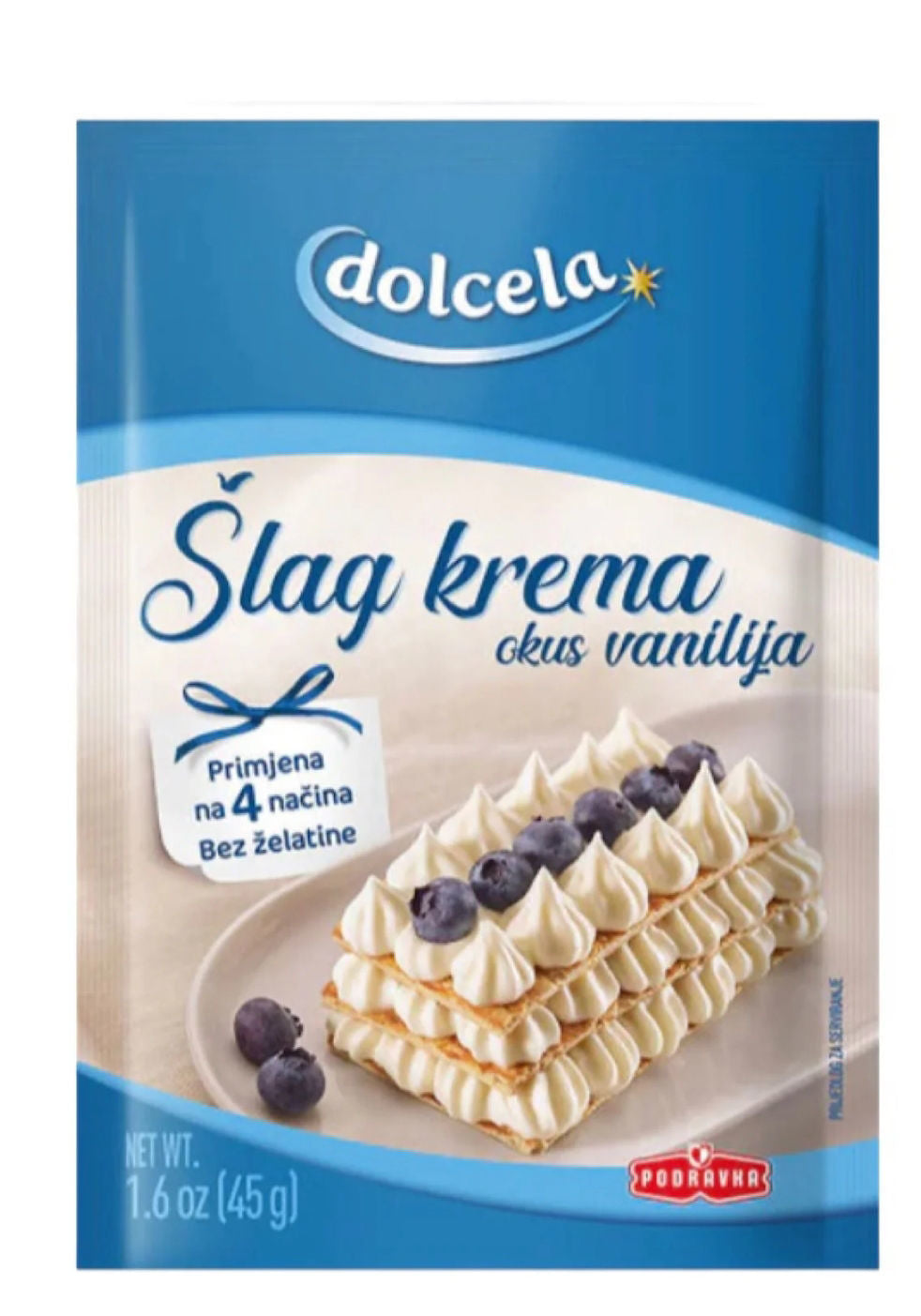 DOLCELLA WHIPPED TOPPING VANILLA FLAVOR 45G