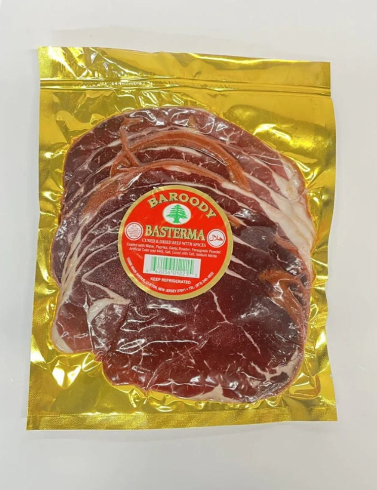 Past?rma - Cured and Dried Halal  Beef SLICED Strips approx. 225g