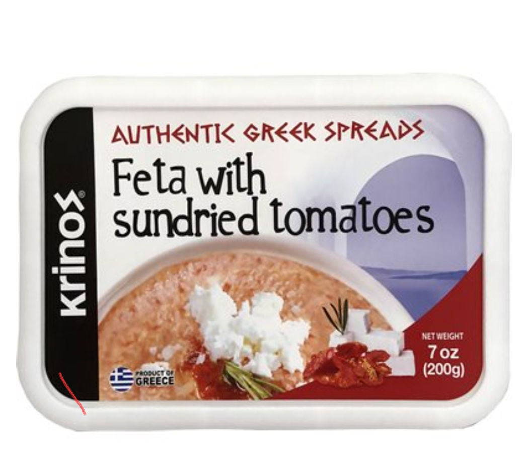 KRINOS Feta with Sundried Tomato Spread 7oz tub