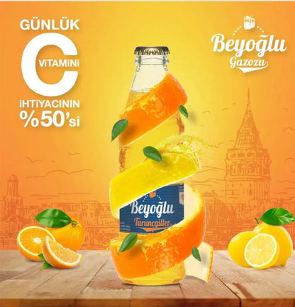 Beyoglu Turuncu premium orange soda 6x250ml bottle