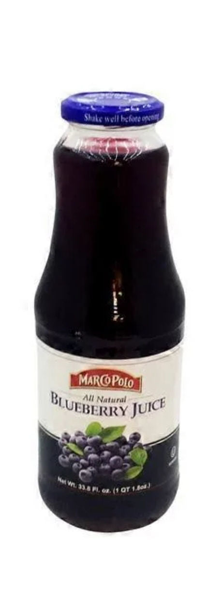 MARCO POLO Blueberry Juice 1L MARCO POLO Blueberry Juice 1L (33.8oz) Glass bottle