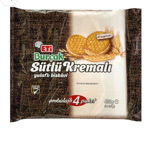 Eti Burcak Oat Cookies with milk cream  4 Pcs 14.10 Oz (400 Gr)