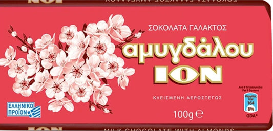 ION GREEK MILK ALMONDS CHOCOLATE 100g